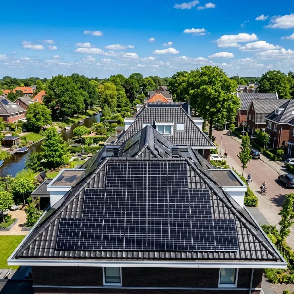Zonnepanelen op dak woning Dordrecht